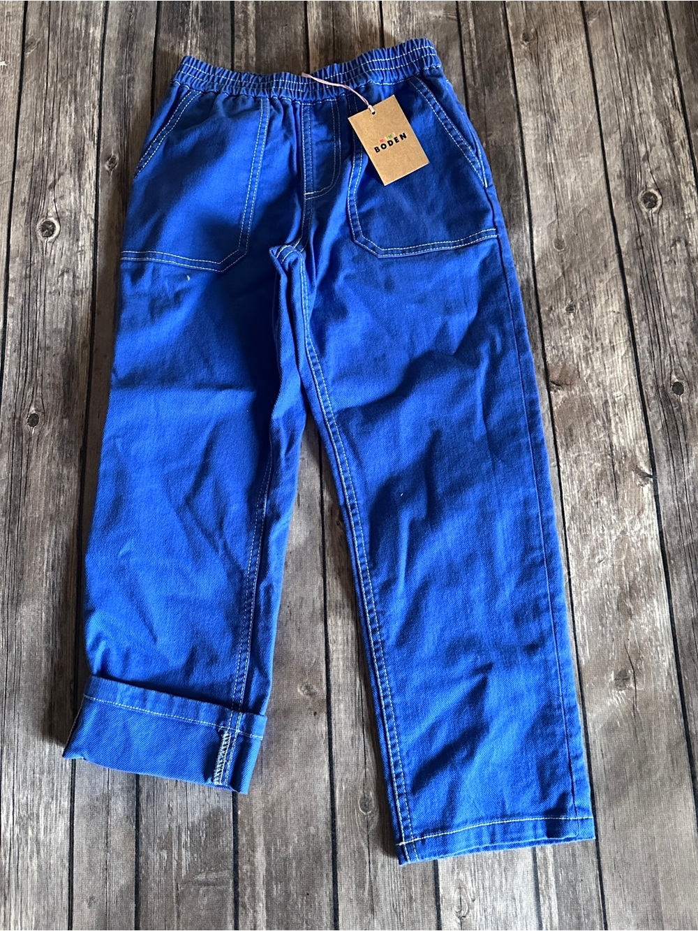 Mini Boden blue pants nwt 6/7